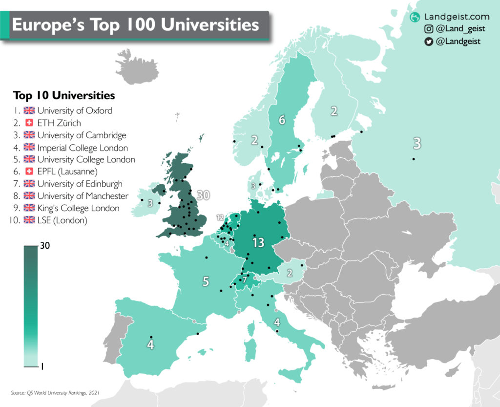 Europe’s Highest Ranking&nbsp;Universities
