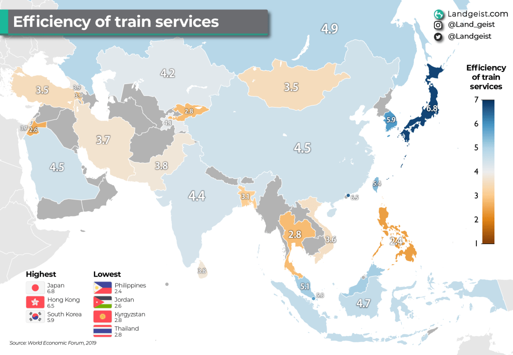 Efficiency of Train Services in&nbsp;Asia