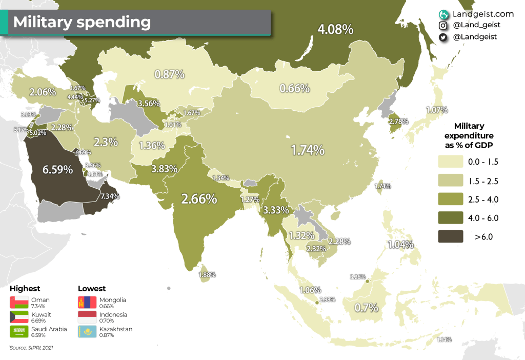 Military Spending in&nbsp;Asia