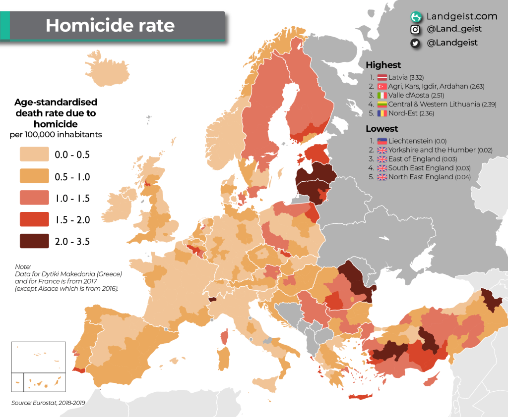 Homicide Rate in&nbsp;Europe