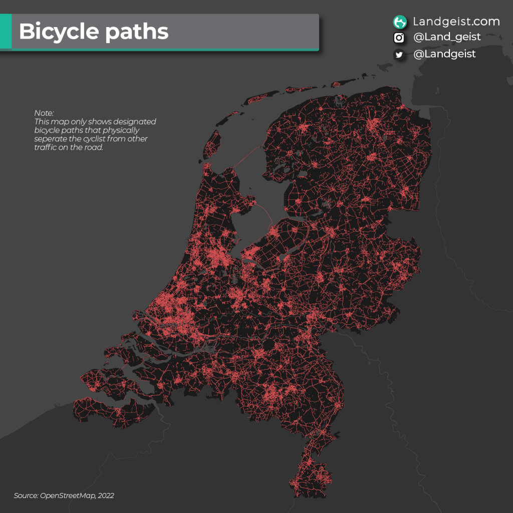 All Bicycle Paths in the&nbsp;Netherlands