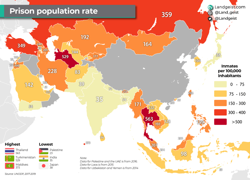 Prison Population in&nbsp;Asia