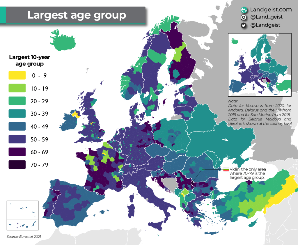 Largest age group in&nbsp;Europe