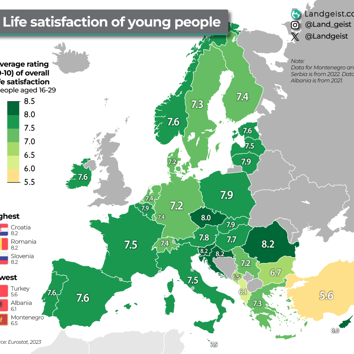 Life Satisfaction of Young People in&nbsp;Europe